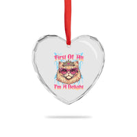 First Of All Im A Delight Heart Crystal Glass Ornament Geek Princess Cat Gift