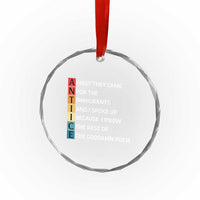 First They Came for The Immigrants Crystal Glass Ornament Sarcastic Immigration Rights Protest