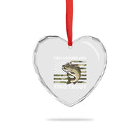 Fish Around and Find Trout Heart Crystal Glass Ornament Camo Bass Fishing Meme US Flag Punny Pun Dad - Wonder Print Shop