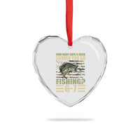 Fishing 67 Meme Heart Crystal Glass Ornament How Many Days A Week Should You Go Fishing Camo Flag