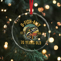 Fishing 70th Birthday Crystal Glass Ornament O Fish Ally 70 Years Old Fisherman Gifts