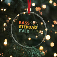 Fishing Bonus Dad Crystal Glass Ornament Retro Bass Stepdad Ever Fathers Day Fisherman