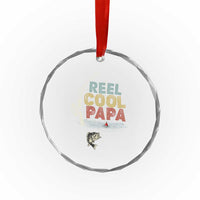 Fishing Dad Crystal Glass Ornament Reel Cool Papa Retro Vintage TS02
