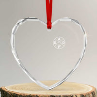 Fishing Dad Heart Crystal Glass Ornament Fisherman Fish Lover Father's Day Gift