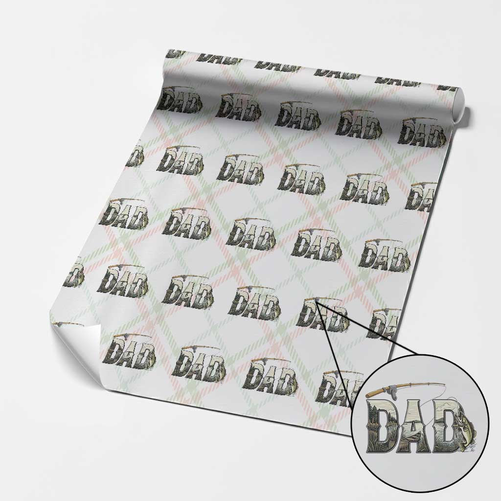Fishing Dad Wrapping Paper Roll Funny Angler Fathers Day Gift