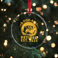 Fishing Retirement Crystal Glass Ornament O-Fish-Ally Retired 2025 For Fisherman TS10