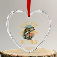 Fishing Retirement Heart Crystal Glass Ornament O Fish Ally Retired 2026 Fisherman Gifts