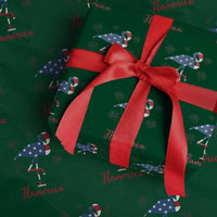 Flamingo 4Th Of July Patriotic USA Independence Flamerica Wrapping Paper Roll