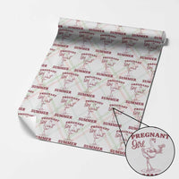 Flamingo Pregnancy Announcement Wrapping Paper Roll Summer Beach Mom To Be Gift