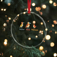 Flicker Dodo Titmouse Subtle FDT Crystal Glass Ornament Funny Bird Lover Nature TS02