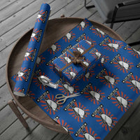 Flight was Never an Option Wrapping Paper Roll Funny Penguin Knife Sarcastic