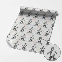 Flight Was Never An Option Wrapping Paper Roll Funny Penguin Roller Skates