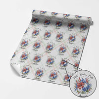 Floral 250th Anniversary Wrapping Paper Roll Faith Freedom Pride 4th of July 1776 2026