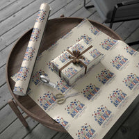 Floral 250th Anniversary Wrapping Paper Roll Wildflower Independence Day 250 Years Birthday 1776 2026