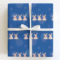 Floral Bunny Easter Wrapping Paper Roll Shabby Chic Rose Pattern