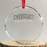 Floral Emergency Department Crystal Glass Ornament ER Nurse Gift - Wonder Print Shop