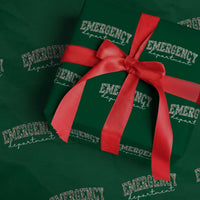 Floral Emergency Department Wrapping Paper Roll ER Nurse Gift - Wonder Print Shop