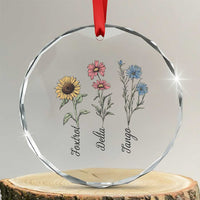 Floral FDT Foxtrot Delta Tango Crystal Glass Ornament Funny Offensive Retro - Wonder Print Shop