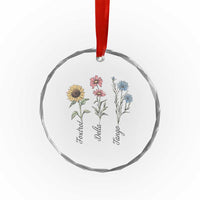 Floral FDT Foxtrot Delta Tango Crystal Glass Ornament Funny Offensive Retro - Wonder Print Shop