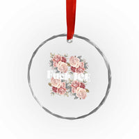 Floral Protest Against Ice Crystal Glass Ornament Justice and Freedom Political Resistance