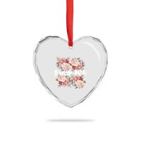 Floral Protest Against Ice Heart Crystal Glass Ornament Justice and Freedom Political Resistance