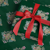 Floral Summer Turtle Wrapping Paper Roll Preppy Tropical Coastal Beach Graphic
