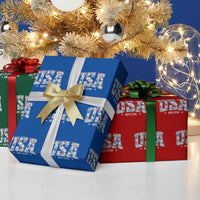 Floral USA Wrapping Paper Roll Est 1776 Patriotic American Girl 4th of July - Wonder Print Shop