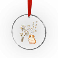 Flower Guinea Pig Dandelion Crystal Glass Ornament Funny Cavy Lover Gift - Wonder Print Shop