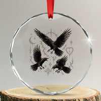 Flying Raven Crow Crystal Glass Ornament Black Bird Gothic Occult Cyber Y2K Dark Academia Ravens Graphic