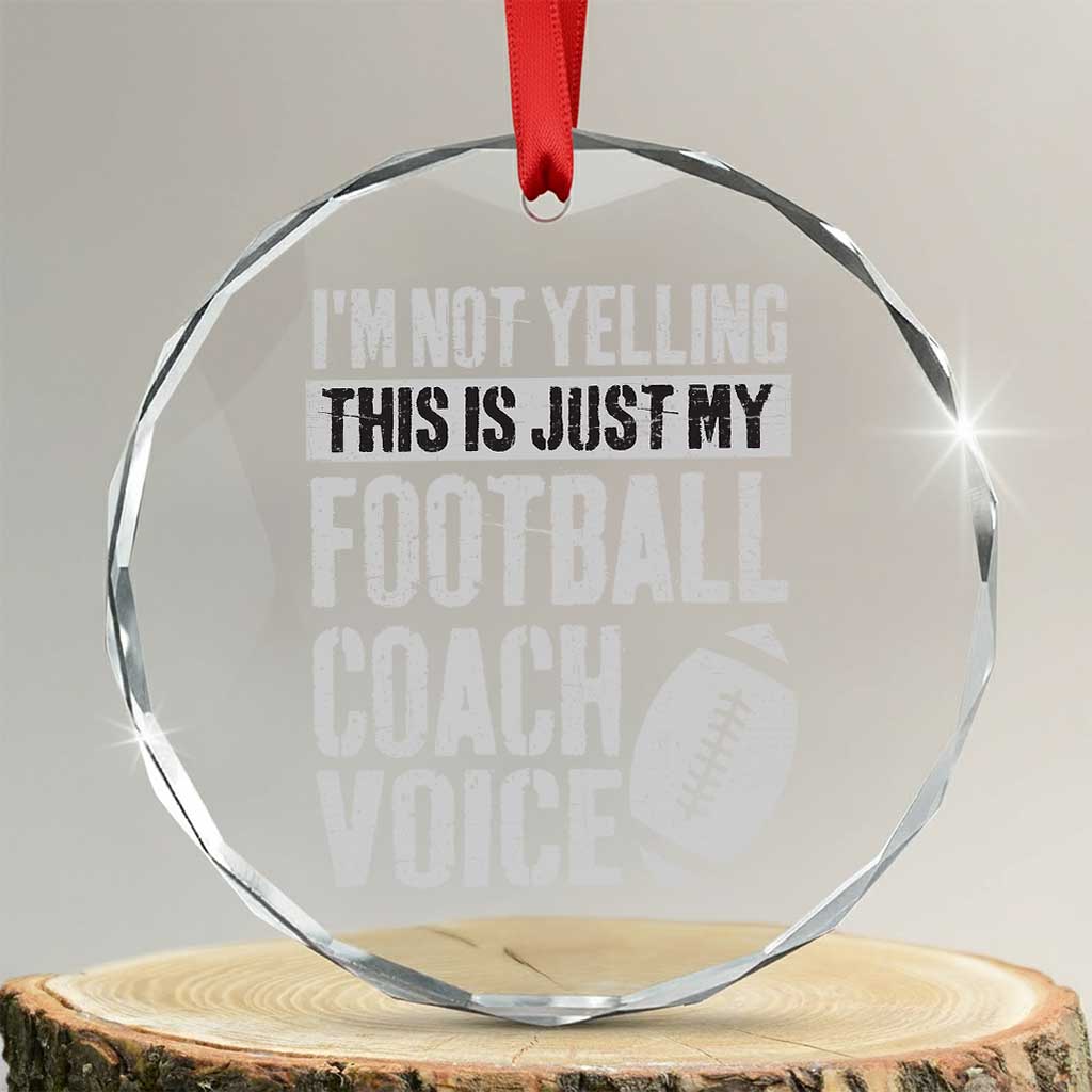 Football Coach Crystal Glass Ornament Cool Distressed Vintage Funny Not Yelling TS10