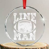Football Linemen Crystal Glass Ornament Vintage Offensive Lineman - Wonder Print Shop