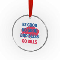 Football Lovers Crystal Glass Ornament Game Day Be Good Do Good God Bless Go BFB - Wonder Print Shop