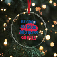 Football Lovers Crystal Glass Ornament Game Day Be Good Do Good God Bless Go BFB - Wonder Print Shop