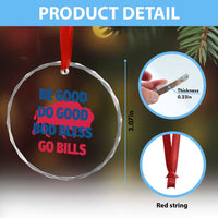 Football Lovers Crystal Glass Ornament Game Day Be Good Do Good God Bless Go BFB - Wonder Print Shop