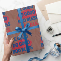 Football Lovers Wrapping Paper Roll Game Day Be Good Do Good God Bless Go BFB - Wonder Print Shop