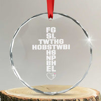 For God So Loved The World John 3 16 Acronym Christian Cross Crystal Glass Ornament Faith Statement Inspirational Religious Gift