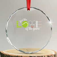 For The Love Of The Game Crystal Glass Ornament Funny Tennis Fan Gift - Wonder Print Shop