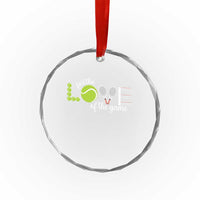 For The Love Of The Game Crystal Glass Ornament Funny Tennis Fan Gift - Wonder Print Shop