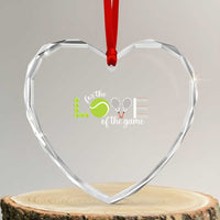 For The Love Of The Game Heart Crystal Glass Ornament Funny Tennis Fan Gift - Wonder Print Shop