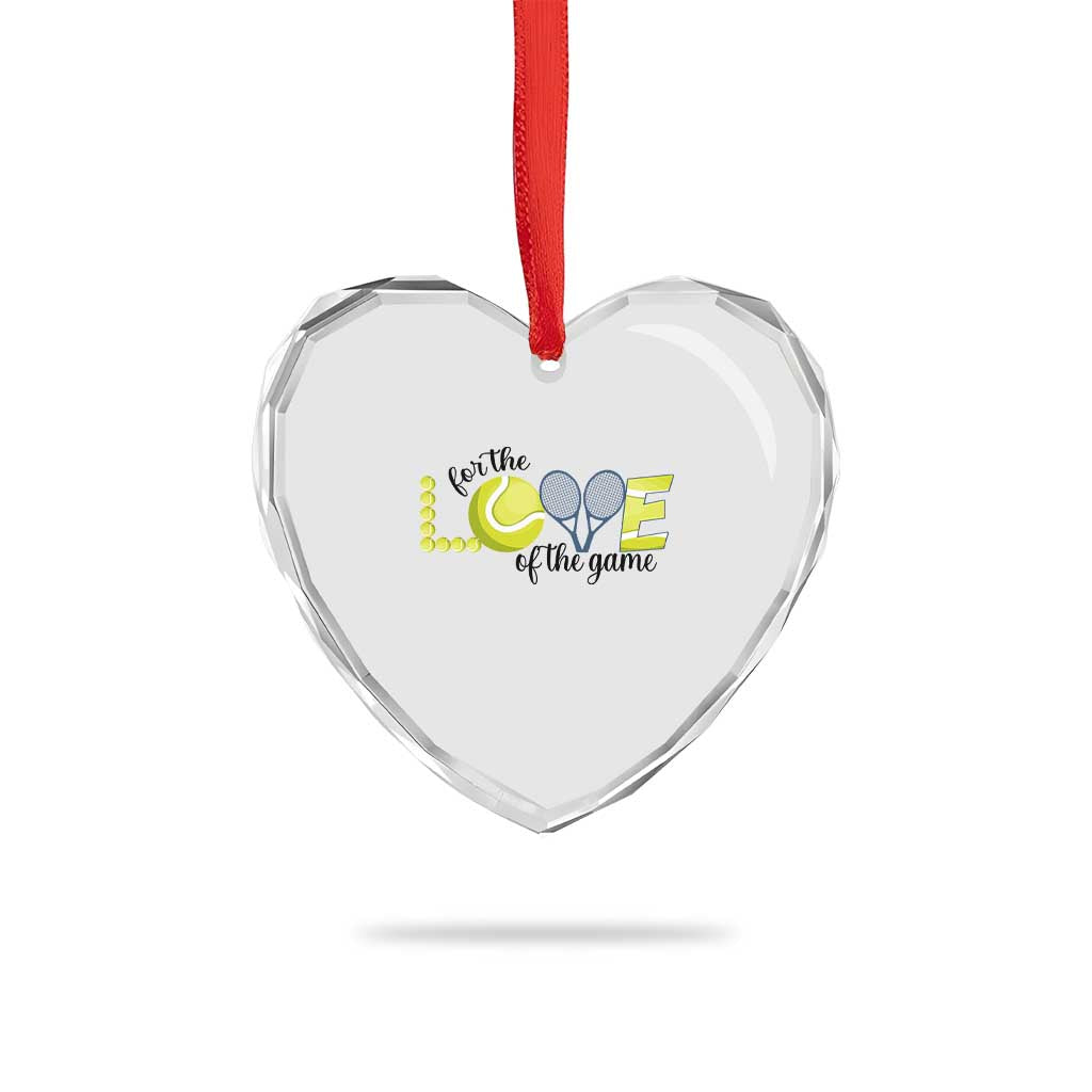 For The Love Of The Game Heart Crystal Glass Ornament Inspirational Tennis Gift - Wonder Print Shop