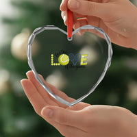 For The Love Of The Game Heart Crystal Glass Ornament Inspirational Tennis Gift - Wonder Print Shop