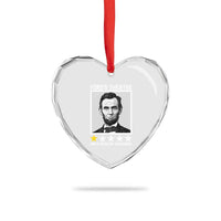 Fords Theatre One Star Awful Wouldnt Recommend Heart Crystal Glass Ornament Abraham Lincoln Funny History Dark Humor