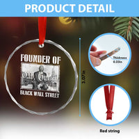Founder Of Black Wall Street O.W. Gurley Crystal Glass Ornament Black History Month