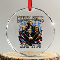 Founding Fathers USA 250th Anniversary Crystal Glass Ornament Vintage National Champions 250 Years Patriotic American Flag