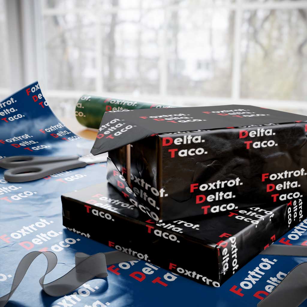 Foxtrot Delta Taco Wrapping Paper Roll Subtle FDT Resist - Wonder Print Shop