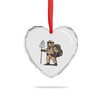 Foxtrot Delta Tango Resist Bear Heart Crystal Glass Ornament - Wonder Print Shop