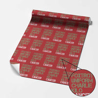 Foxtrot Uniform Charlie Kilo Cancer Wrapping Paper Roll Funny Fuck Cancer Military Alphabet