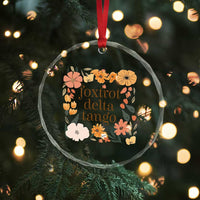 Foxtrots Deltas Tangos Boho Floral Crystal Glass Ornament Funny Offensive - Wonder Print Shop