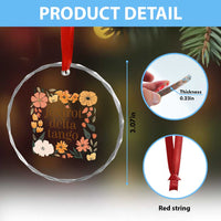 Foxtrots Deltas Tangos Boho Floral Crystal Glass Ornament Funny Offensive - Wonder Print Shop