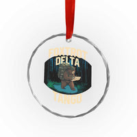 Foxtrots Deltas Tangos Funny Bear Resist Crystal Glass Ornament Protect Our National Parks - Wonder Print Shop